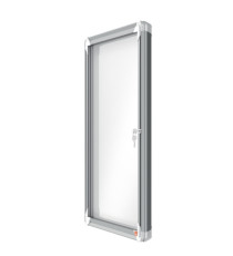 Bacheca per esterni - fondo magnetico bianco - 4 fogli A4 - verticale - Nobo