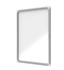 Bacheca per esterni - fondo magnetico bianco - 9 fogli A4 - verticale - Nobo