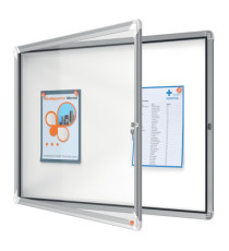 Bacheca per interni - fondo magnetico bianco - 8 fogli A4 - orizzontale - Nobo