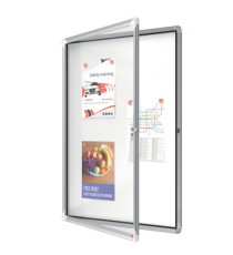 Bacheca per interni - fondo magnetico bianco - 9 fogli A4 - verticale - Nobo