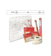 Banda appendi disegni - 55 mm x 50 m - PVC - bianco opaco - Djois