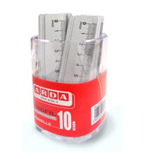 Barattolo 15 righelli - 10cm - alluminio - Arda Barattolo 15 righelli - 10cm - alluminio - Arda
