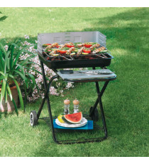 Barbecue Clic Clac - pieghevole - 84 x 60 x 80 cm - acciaio - nero - Garden Friend