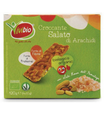 Barretta croccante - arachidi - salato - 120 gr - Vivibio Barretta croccante - arachidi - salato - 120 gr - Vivibio