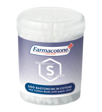 Bastoncini cotonati Silver Asset - in barattolo - Farmacotone - conf. 100 pezzi Bastoncini cotonati Silver Asset - in barattolo - Farmacotone - conf. 100 pezzi