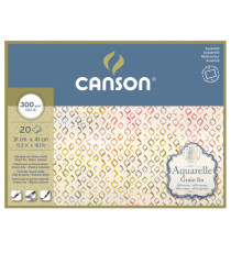 Blocco collato 4 lati Aquarelle - 31x41 cm - 300 gr - 20 fogli - grana fine - Canson Blocco collato 4 lati Aquarelle - 31x41 cm - 300 gr - 20 fogli - grana fine - Canson