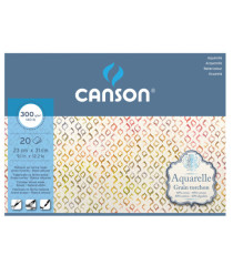 Blocco collato 4 lati Aquerelle - 23x31 cm - 300 gr - 20 fogli - grana ruvida - Canson Blocco collato 4 lati Aquerelle - 23x31 cm - 300 gr - 20 fogli - grana ruvida - Canson