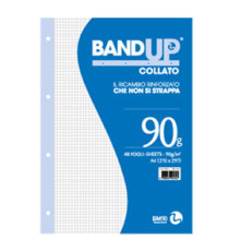Blocco collato BandUp - fori rinforzati - A4 - quadretto 4mm - 40 fogli - 90gr - BM Blocco collato BandUp - fori rinforzati - A4 - quadretto 4mm - 40 fogli - 90gr - BM