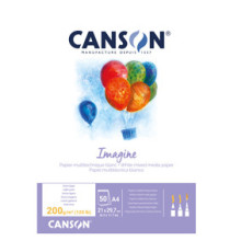 Blocco collato lato corto Imagine - A4 - 200 gr - 50 fogli - Canson Blocco collato lato corto Imagine - A4 - 200 gr - 50 fogli - Canson