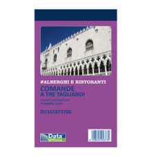 Blocco comande 3 tagliandi - copie autoricopianti - 16,8 x 10 cm - 25/25 fogli - DU161873T00 - Data Ufficio