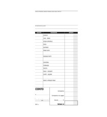 Blocco conti ristoranti/pizzerie/trattorie - 21,5 x 10 cm - 100 copie - DU162100000 - Data Ufficio