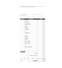 Blocco conti ristoranti/pizzerie/trattorie - 21,5 x 10 cm - 100 copie - DU162100000 - Data Ufficio