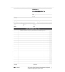 Blocco copia commissioni - 3 copie autoricalcanti - 23 x15 cm - 33 fogli - Edipro