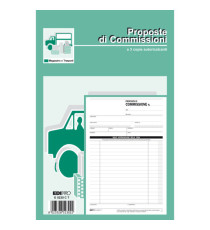 Blocco copia commissioni - 3 copie autoricalcanti - 23 x15 cm - 33 fogli - Edipro