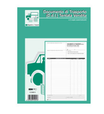 Blocco DDT carico tentata vendita - 50 fogli autoricalcanti - A4 - 29,7 x 21cm - Edipro