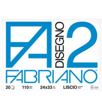 Blocco F2 - 24x33cm - 20 fogli - 110gr - liscio - 4 angoli - Fabriano Blocco F2 - 24x33cm - 20 fogli - 110gr - liscio - 4 angoli - Fabriano