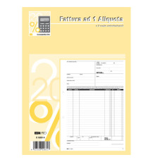 Blocco fatture 1 aliquota Iva - 50/50 fogli autoricalcanti - 29,7 x 21cm - Edipro Blocco fatture 1 aliquota Iva - 50/50 fogli autoricalcanti - 29,7 x 21cm - Edipro