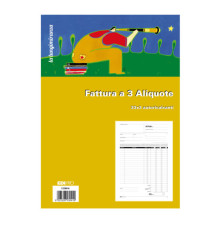 Blocco fatture 3 aliquote Iva - 33 fogli 3 copie autoricalcanti - 29,7 x 21cm - Edipro Blocco fatture 3 aliquote Iva - 33 fogli 3 copie autoricalcanti - 29,7 x 21cm - Edipro