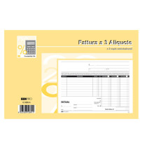 Blocco fatture 3 aliquote Iva - 50 fogli 2 copie autoricalcanti - 15 x 23cm - Edipro Blocco fatture 3 aliquote Iva - 50 fogli 2 copie autoricalcanti - 15 x 23cm - Edipro