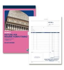 Blocco fatture per regime forfettario - 50/50 - copie autoric. - 21,5 x 14,8 cm - DU1671RF000 - Data Ufficio
