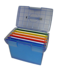 Valigetta Arianna - blu traslucido - con 5 cartelle sospese Joker interasse 33 cm - 37x25x30 cm - colori assortiti - Ber Valigetta Arianna - blu traslucido - con 5 cartelle sospese Joker interasse 33 cm - 37x25x30 cm - colori assortiti - Ber