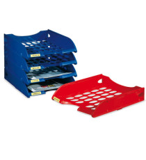 Vaschetta portacorrispondenza forata E040 - 26 x 34,5 x 6,5 cm - blu - Fellowes