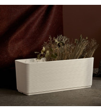 Vaso rettangolare Sinai Dot - 131 L - sabbia - TeraPlast