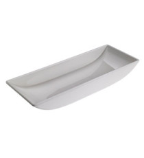 Vassoio rettangolare - 25,6 x 9 x 4 cm - melamina - bianco - Leone Vassoio rettangolare - 25,6 x 9 x 4 cm - melamina - bianco - Leone