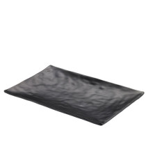 Vassoio rettangolare - 30 x 21 x 3 cm - melamina - nero - Leone Vassoio rettangolare - 30 x 21 x 3 cm - melamina - nero - Leone