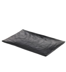 Vassoio rettangolare - 30 x 21 x 3 cm - melamina - nero - Leone