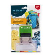 Timbro per tessuti My Stampy - autocomponibile - autoinchiostrante - 14 x 38 mm - Colop