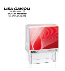 Timbro Printer 20 - autoinchiostrante - 14x38 mm - 4 righe - Colop