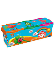 Tris barattoli da 220gr - verde/arancio/magenta - DiDò