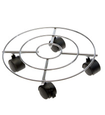 Trolley portavaso in acciaio - Ø 30 cm - Verdemax Trolley portavaso in acciaio - Ø 30 cm - Verdemax