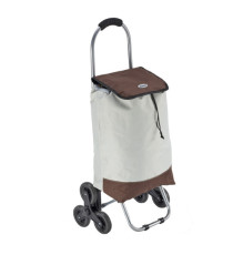 Trolley spesa Trio - 25 L - beige / noce - King Collection Trolley spesa Trio - 25 L - beige / noce - King Collection