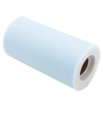 Tulle in rotolo - celeste - 12,5cmx25mt - Big Party Tulle in rotolo - celeste - 12,5cmx25mt - Big Party