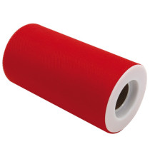Tulle in rotolo - rosso - 12,5cmx25mt - Big Party Tulle in rotolo - rosso - 12,5cmx25mt - Big Party