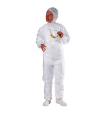 Tuta con cappuccio - monouso - PPL non tessuto - taglia XL - bianco - Deltaplus