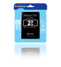 Verbatim - Hard disk portatile Store 'N'Go Usb 3.0 - Nero - 53177 - 2TB Verbatim - Hard disk portatile Store 'N'Go Usb 3.0 - Nero - 53177 - 2TB