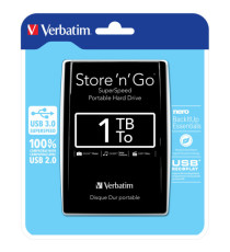 Verbatim - Hard disk Store 'N'Go Usb 3.0 - Nero - 53023 - 1TB Verbatim - Hard disk Store 'N'Go Usb 3.0 - Nero - 53023 - 1TB