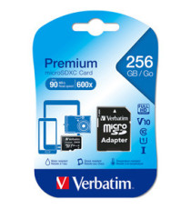 Verbatim - Micro SDXC - Con adattatore - 44087 - 256GB Verbatim - Micro SDXC - Con adattatore - 44087 - 256GB