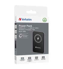 Verbatim - Power Bank Wireless -  5000 mAh - Nero - 32240 Verbatim - Power Bank Wireless -  5000 mAh - Nero - 32240