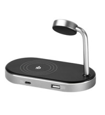 Verbatim - Supporto di ricarica 3-in-1 - WCS-02 - ricarica via cavo e wireless Verbatim - Supporto di ricarica 3-in-1 - WCS-02 - ricarica via cavo e wireless