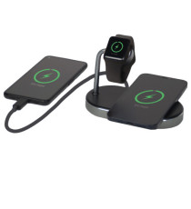 Verbatim - Supporto di ricarica 3-in-1 - WCS-02 - ricarica via cavo e wireless Verbatim - Supporto di ricarica 3-in-1 - WCS-02 - ricarica via cavo e wireless