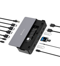 Verbatim - USB-C Pro Docking Station 15 Port - 32173 Verbatim - USB-C Pro Docking Station 15 Port - 32173