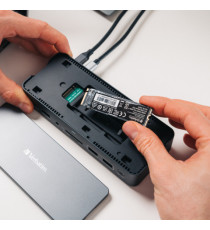 Verbatim - USB-C Pro Docking Station 15 Port - 32173 Verbatim - USB-C Pro Docking Station 15 Port - 32173