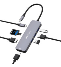Verbatim - USB-C Pro Multiport Hub 8 Port - 32151 Verbatim - USB-C Pro Multiport Hub 8 Port - 32151