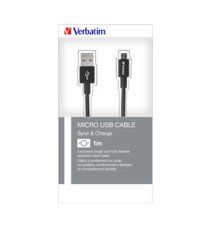 Verbatim Cavo MICRO B USB CABLE SYNC & CHARGE 100CM NERO - 48863 Verbatim Cavo MICRO B USB CABLE SYNC & CHARGE 100CM NERO - 48863