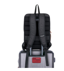 Zaino per pc Katy Rose - notebook 15,6 - nero - cerniera rose gold - SWISS Digital DESIGN