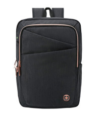 Zaino per pc Katy Rose - notebook 15,6 - nero - cerniera rose gold - SWISS Digital DESIGN